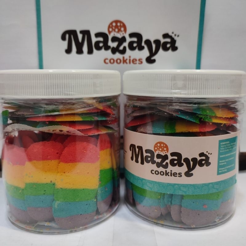 

Kue Kering LDK lidah kucing rainbow Mazaya Cookies