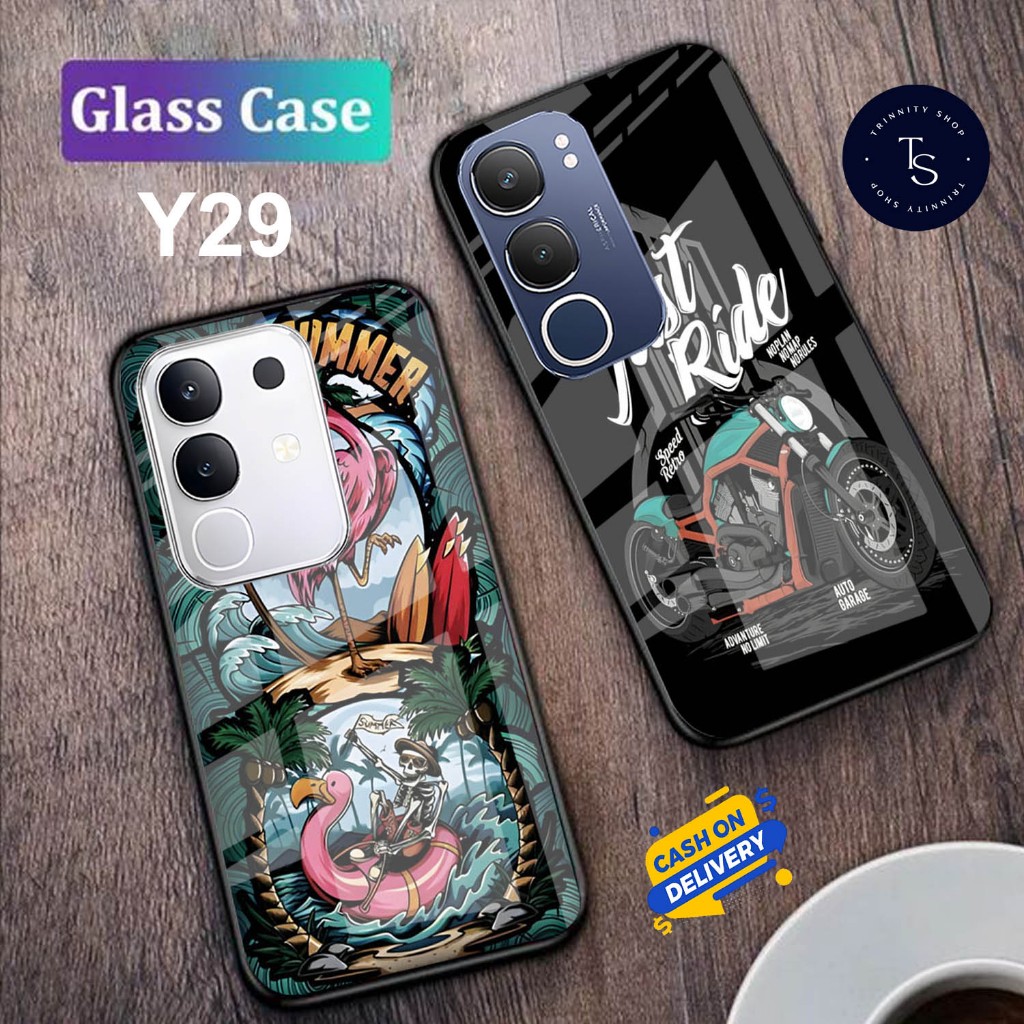 Softcase Kaca For VIVO Y29 (4G) & VIVO Y29 (5G) - Case Handphone For VIVO Y29 (4G) & VIVO Y29 (5G) [