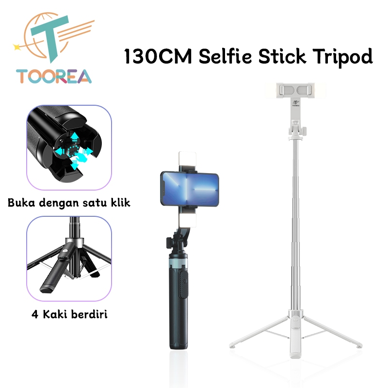 NEW PRODUCT TOOREA U69 130CM TRIPOD TONGSIS BLUETOOTH SELFIE STICK 4 KAKI TRIPOD KAMERA DSLR TONGSIS