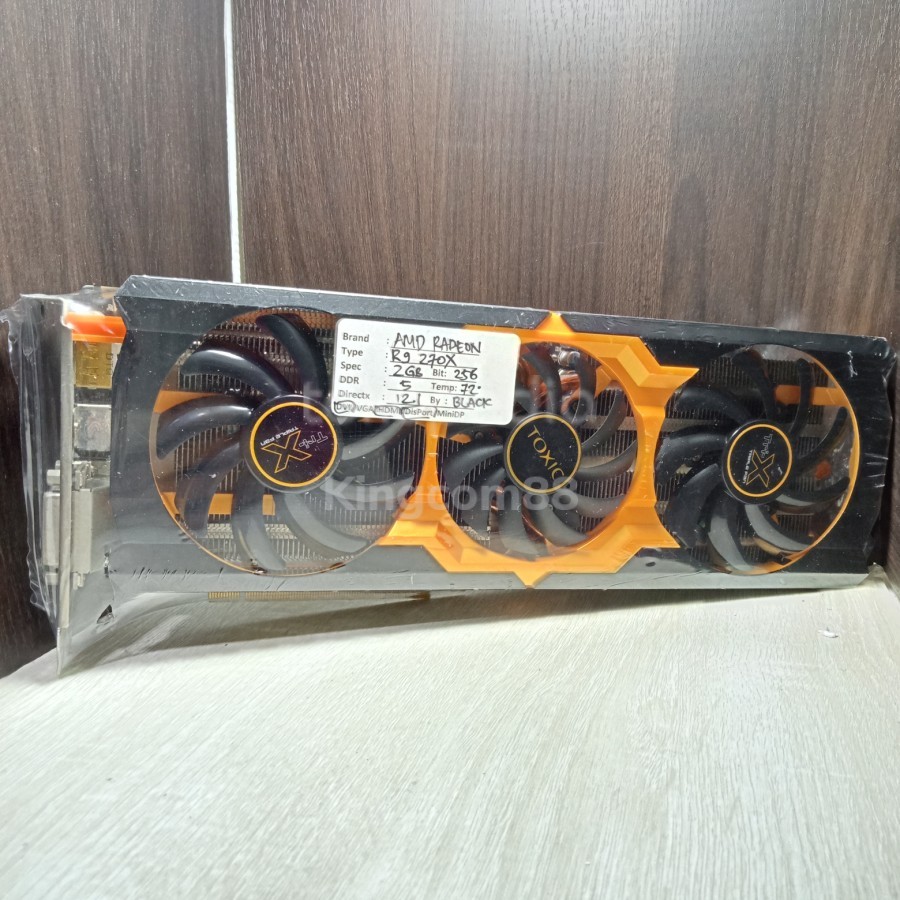 VGA SAPPHIRE TOXIC AMD RADEON R9 270X 2GB DDR5 256BIT DVI/HDMI/DP