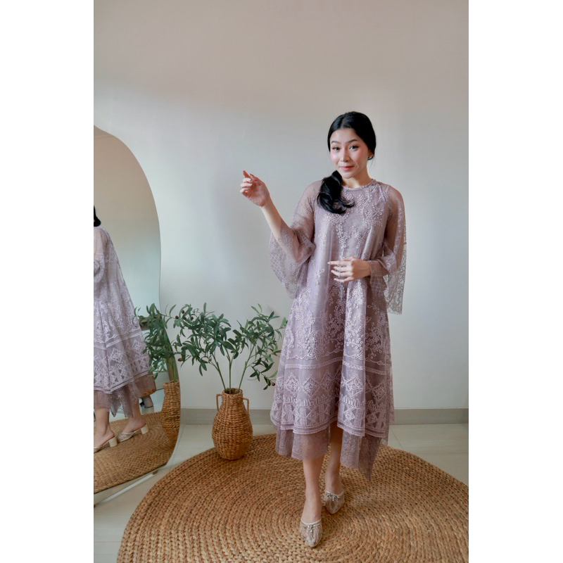 SarahDewanto Dress Rompi Ungu