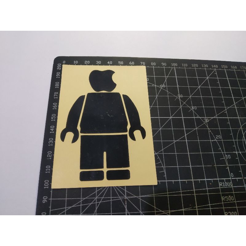 

stiker cutting apple