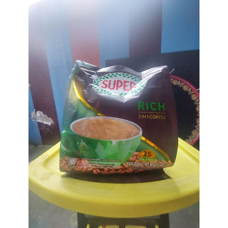 

Kopi Super Coffee Rich 3in1 (25x18gr) Super Rich 3in1 Kopi Pracampur Premix Coffee