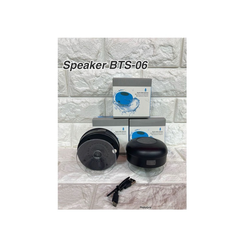 Speaker Bluetooth Wireless BTS-06 LED Speker Murah Black Colour