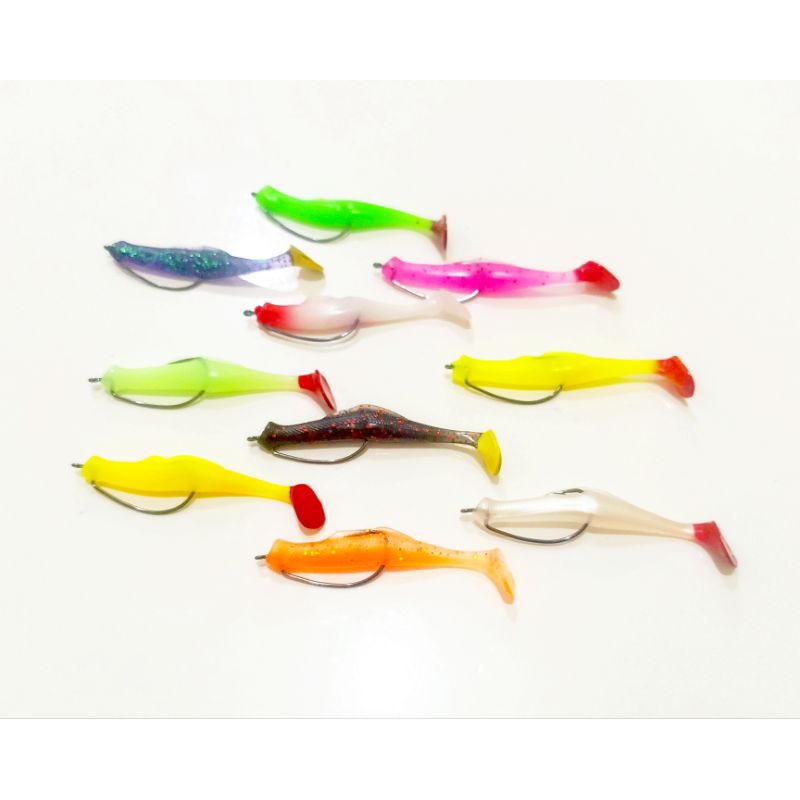 Soft lure Lazarus  Paddle tail 6 cm + womhook