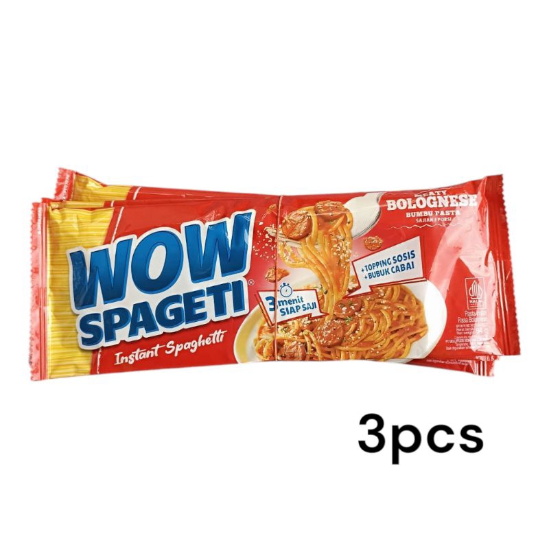 

Pasta Wow Spageti Bolognese Spaghetti 3pcs