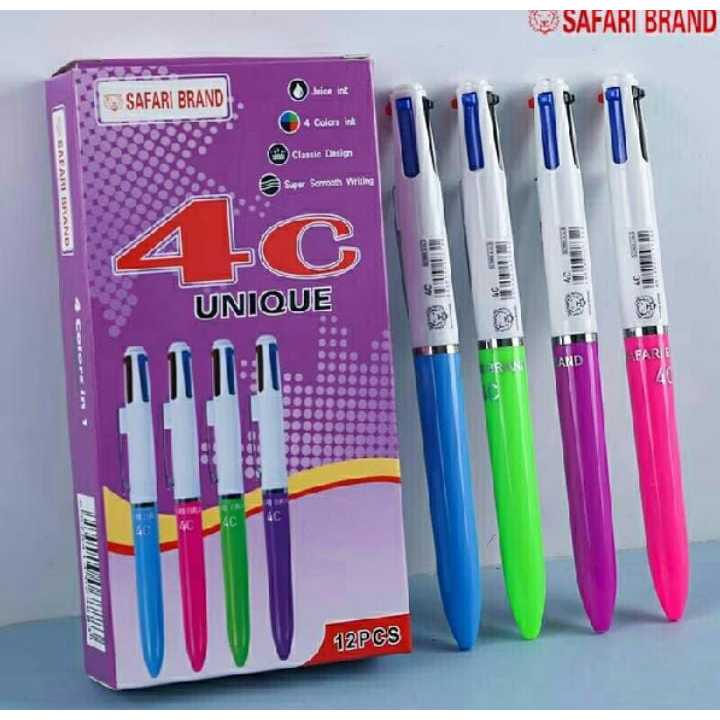 

Ball Pen Safari 4 Warna SF-4C/ Pulpen / Pena / Quaco/ 0.7 mm/ 4 Warna/ Colors (1 PCS)