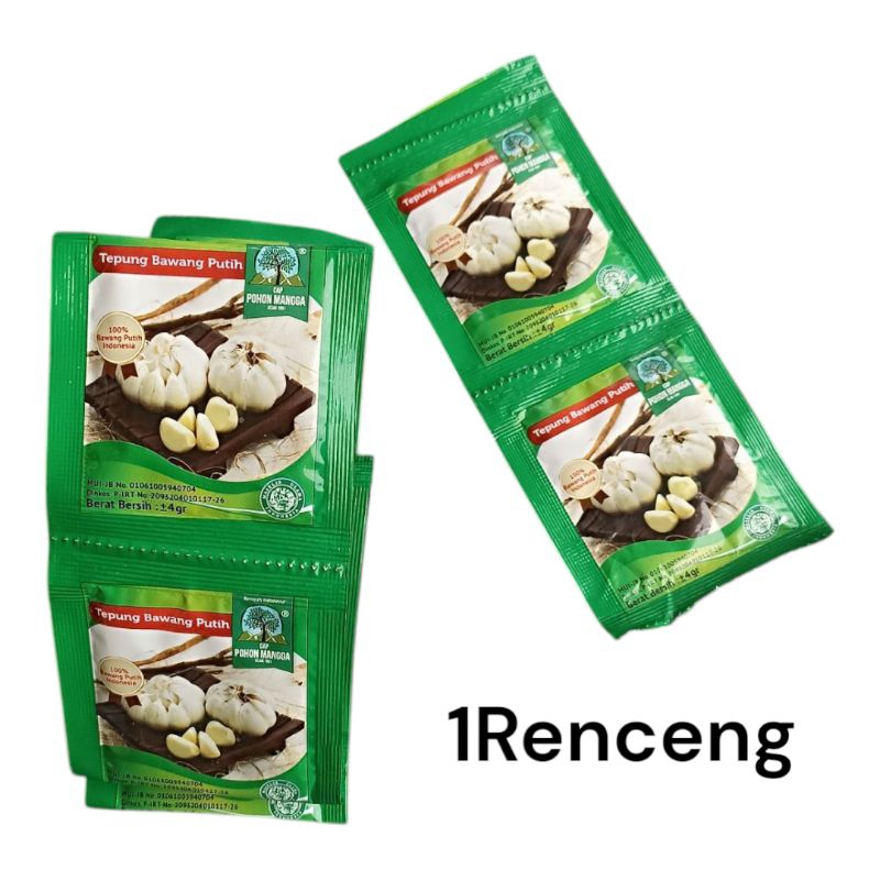 

Bumbu Bubuk Tepung Bawang Putih Powder Instan Cap Pohon Mangga 1 Renceng