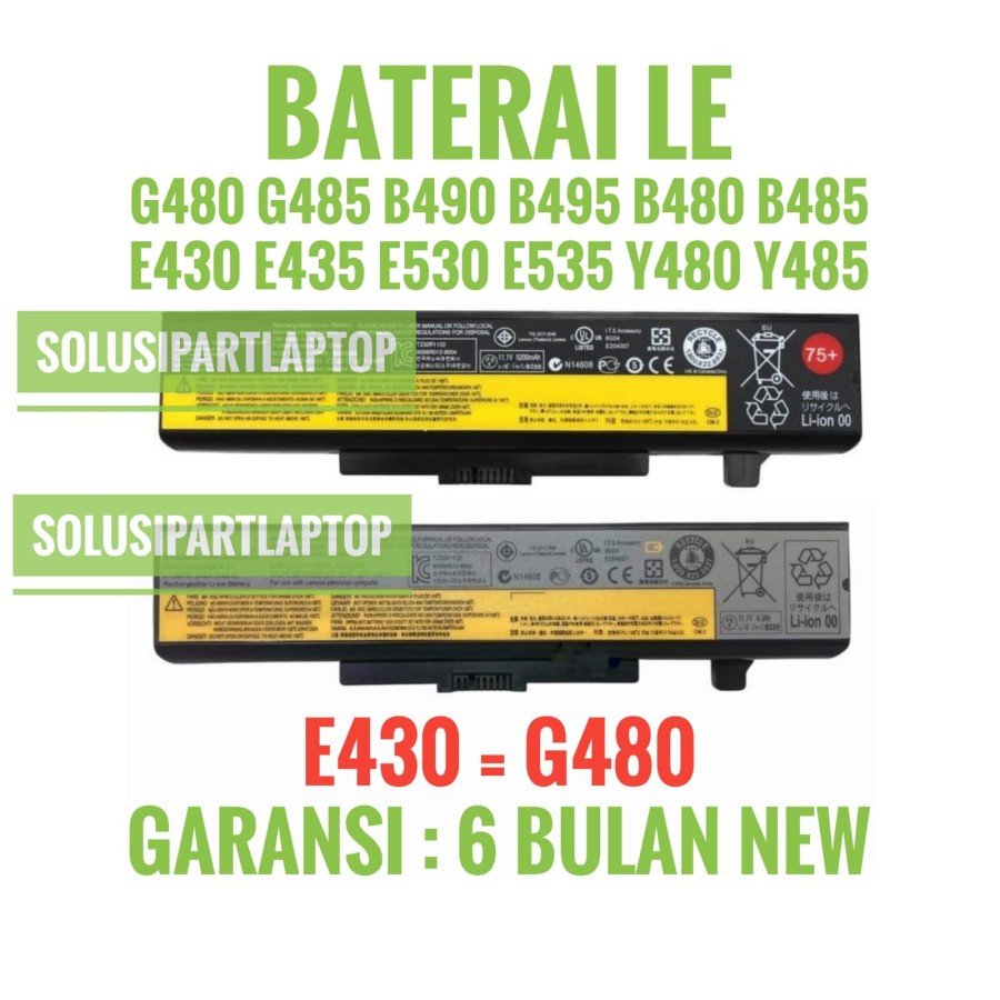 BATERAI B490 M480 M490 V480 V380 E435 B485 B495 75+ L11S6Y0