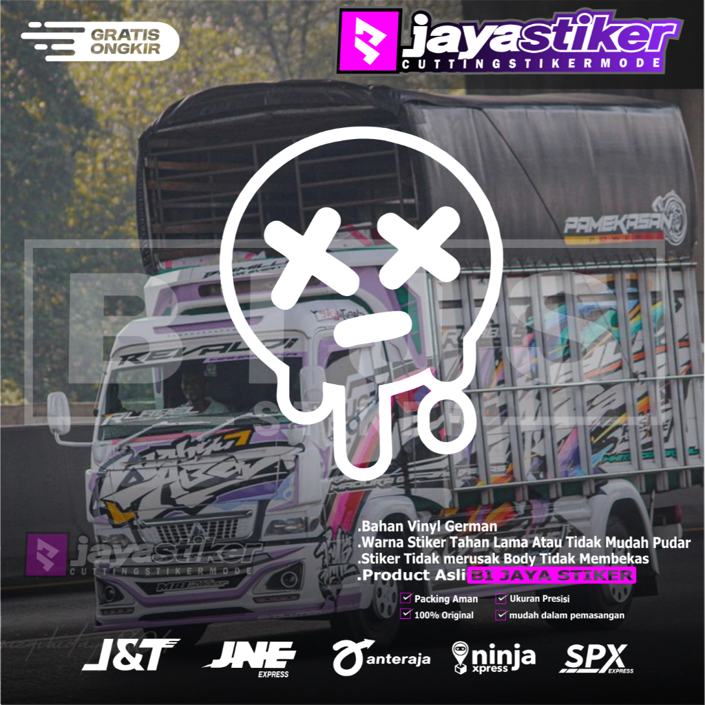 (COD) Cutting Stiker Kaca Truk Mobil Canter Pick up L300 Body Variasi Kaca Bodi Samping Kata-Kata em