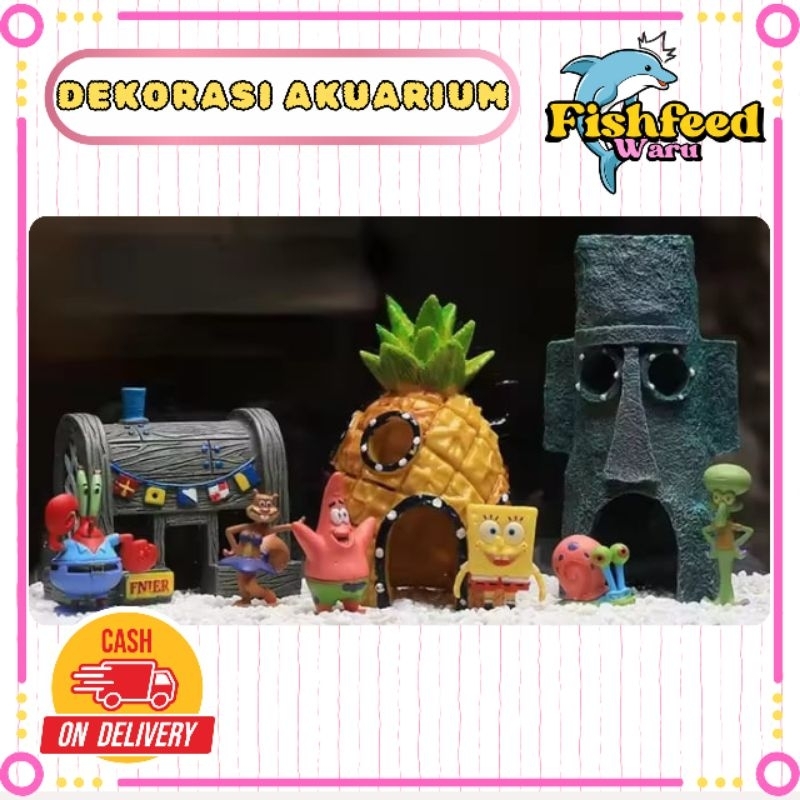 SPONGEBOB SQUAREPANTS / HIASAN AQUARIUM SPONGEBOB SQUAREPANTS / HIASAN RUMAH / MAINAN ANAK SPONGEBOB