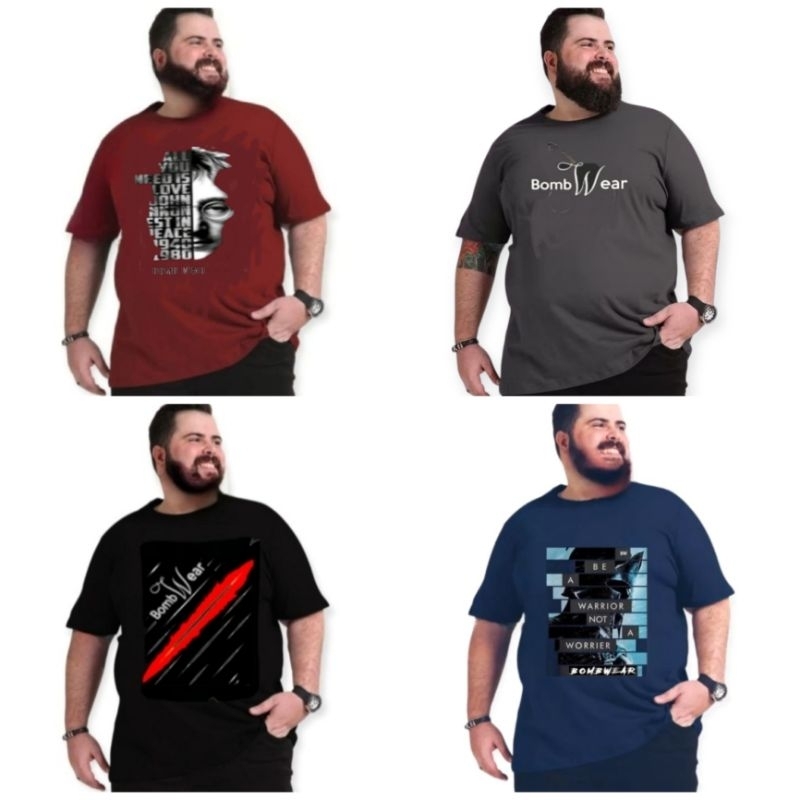 kaos pria jumbo kaos pria distro ukuran jumbo 2XL-4XL