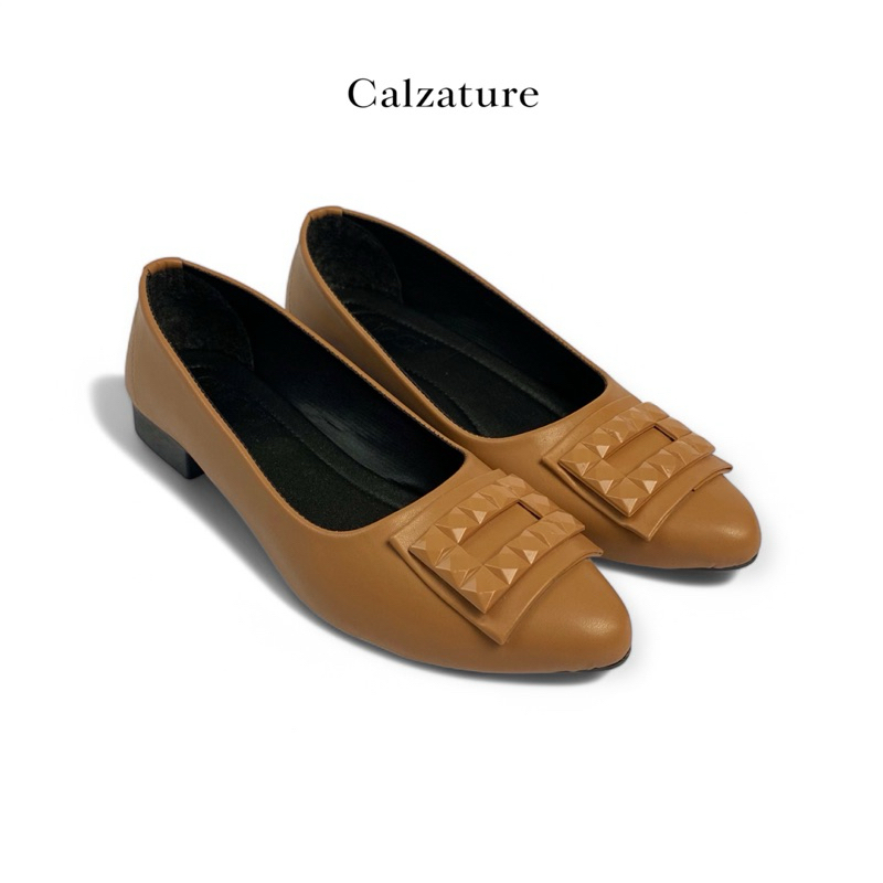Calzature - Sepatu Kerja Wanita Hak Chunky 3cm Flat Shoes 006
