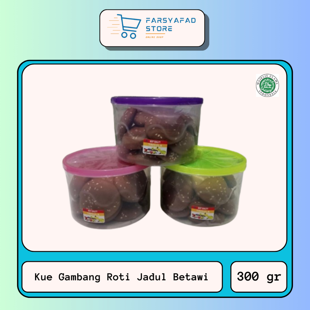

Kue Gambang Betawi Isi 18 Keping Roti Jadul enak Kemasan Toples