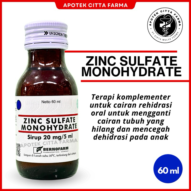 Zinc Sulfate Sirup Berno 60 ml - Antidiare / Obat Diare