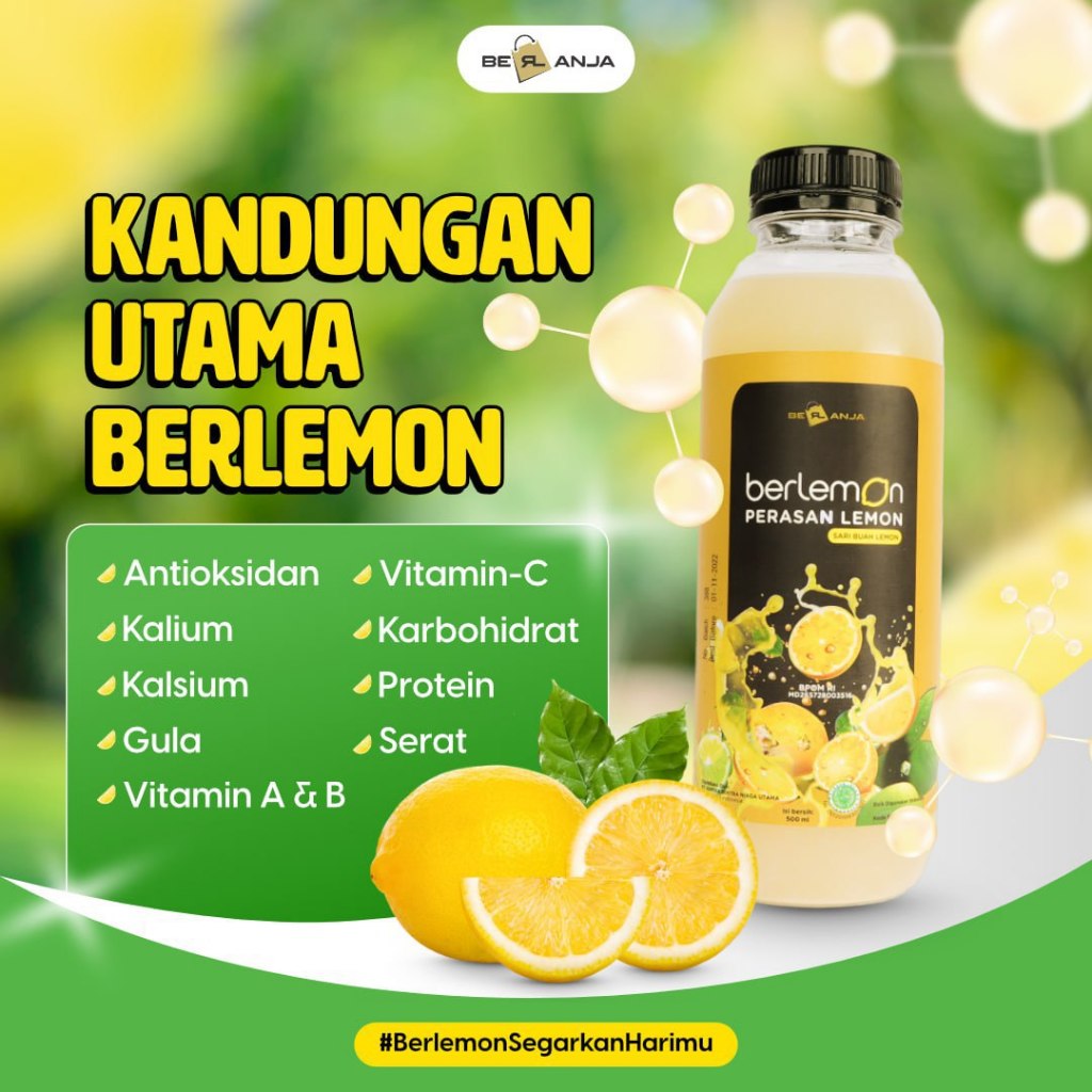 

[BISA COD] BerLanja Diet Herbal Air Lemon Murni Pure Berlemon 500ml Air Lemon Murni Pure Lemon Asli