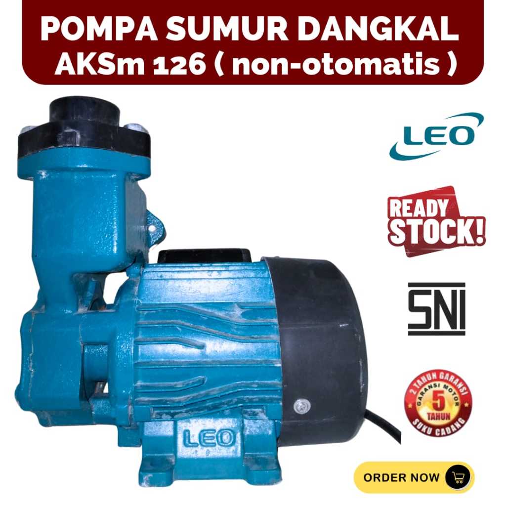 Pompa Air Pompa Sumur Dangkal Leo Pump 126 Manual Jet Pump Mesin Pendorong Tekanan Air Booster Pump
