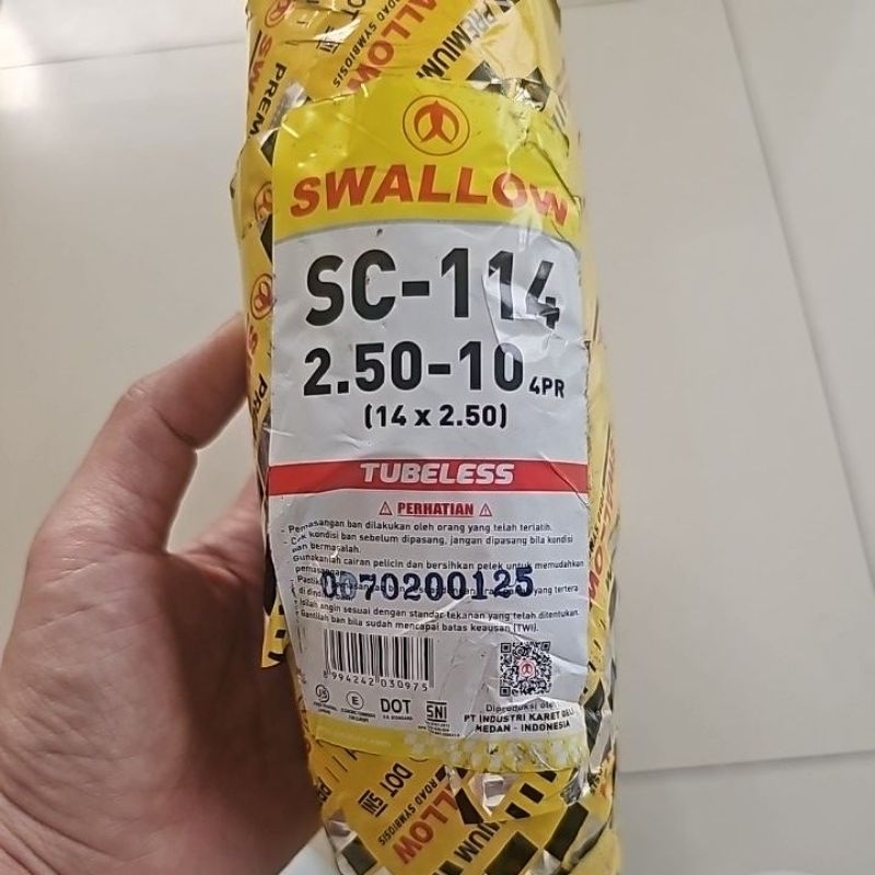 Ban Luar 250 10 SC 114 Tubless Swallow