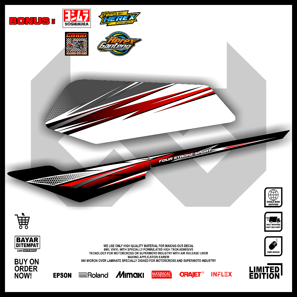 BEST DECAL STRIPING STICKER VARIASI GL / STIKER GL MAX / STRIPING GL PRO / STRIPING GL HEREX