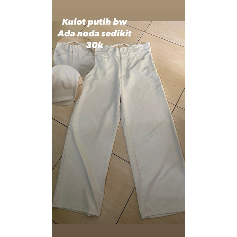 kulot panjang putih bw