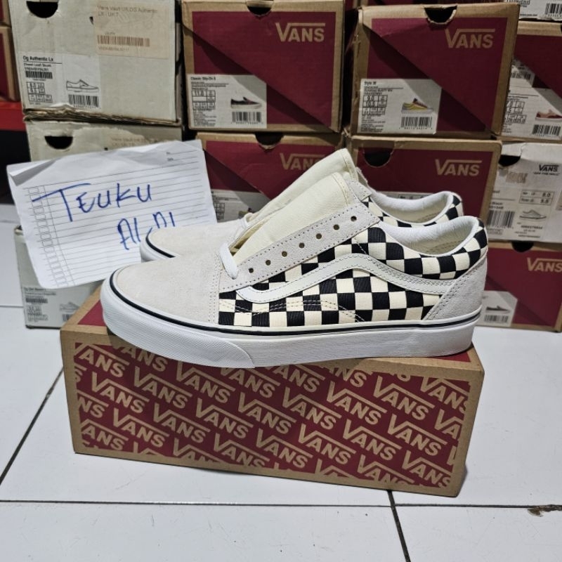 Vans Old Skool Primary Checkerboard White Black OLD STOCK (ORIGINAL BNIB RESMI PT NAVYA)