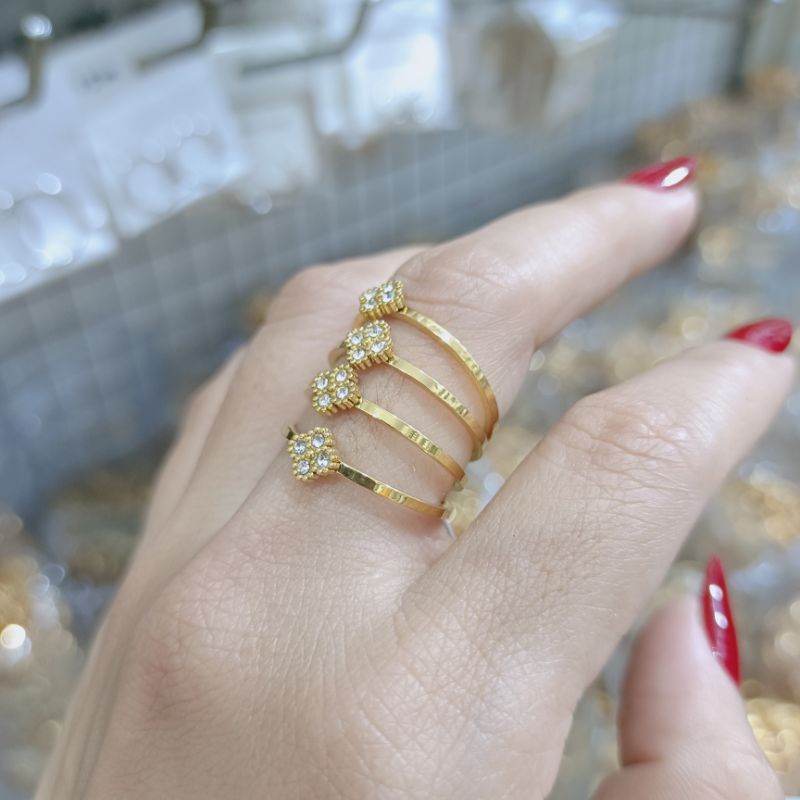 RB5 Cincin set 4 /4pcs cincin clov Titanium 3warna