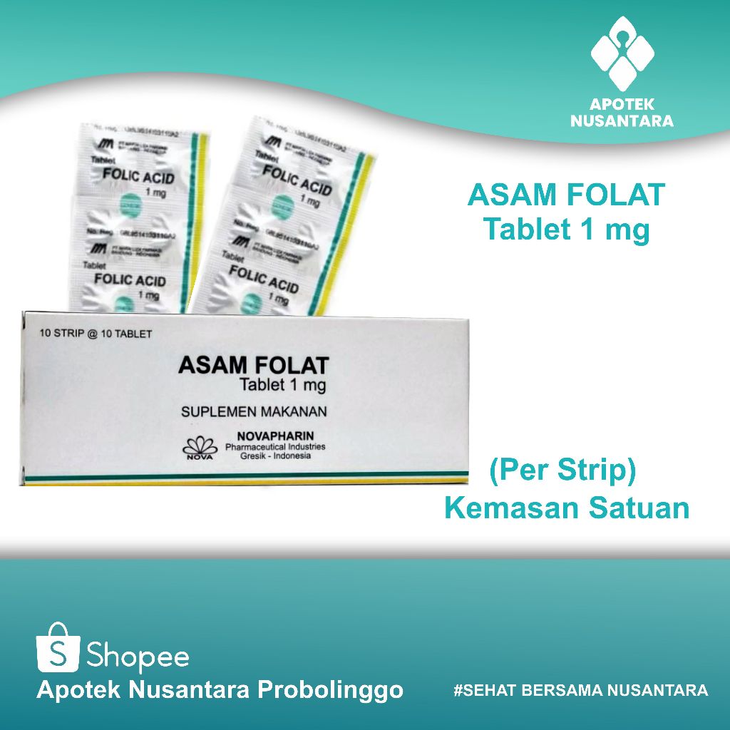 ASAM FOLAT 1mg TABLET IBU HAMIL