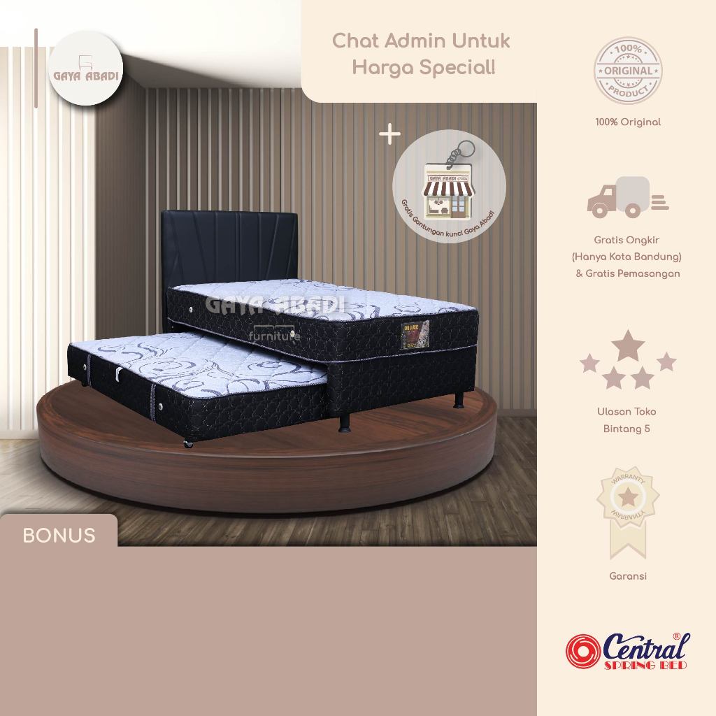 Springbed Central 2 in 1 Deluxe / Kasur Sorong Central 2 in 1 Deluxe - Central Springbed