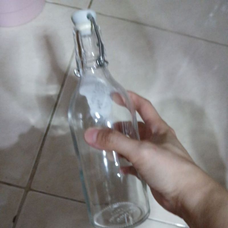IKEA KORKEN botol kaca bening tebal 500ml water jus bottle