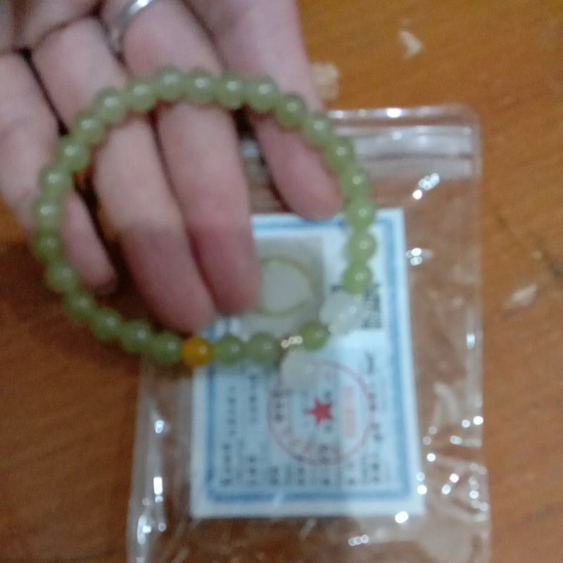 Gelang giok hijau asli import