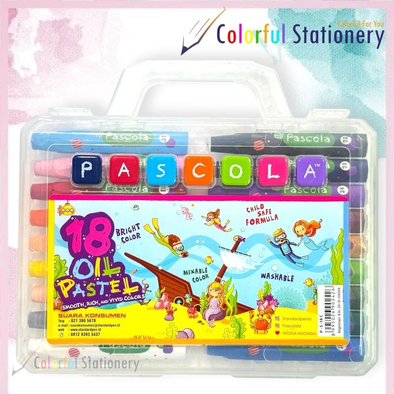 

Crayon / Kerayon Oil Pastel Pascola 18 Warna