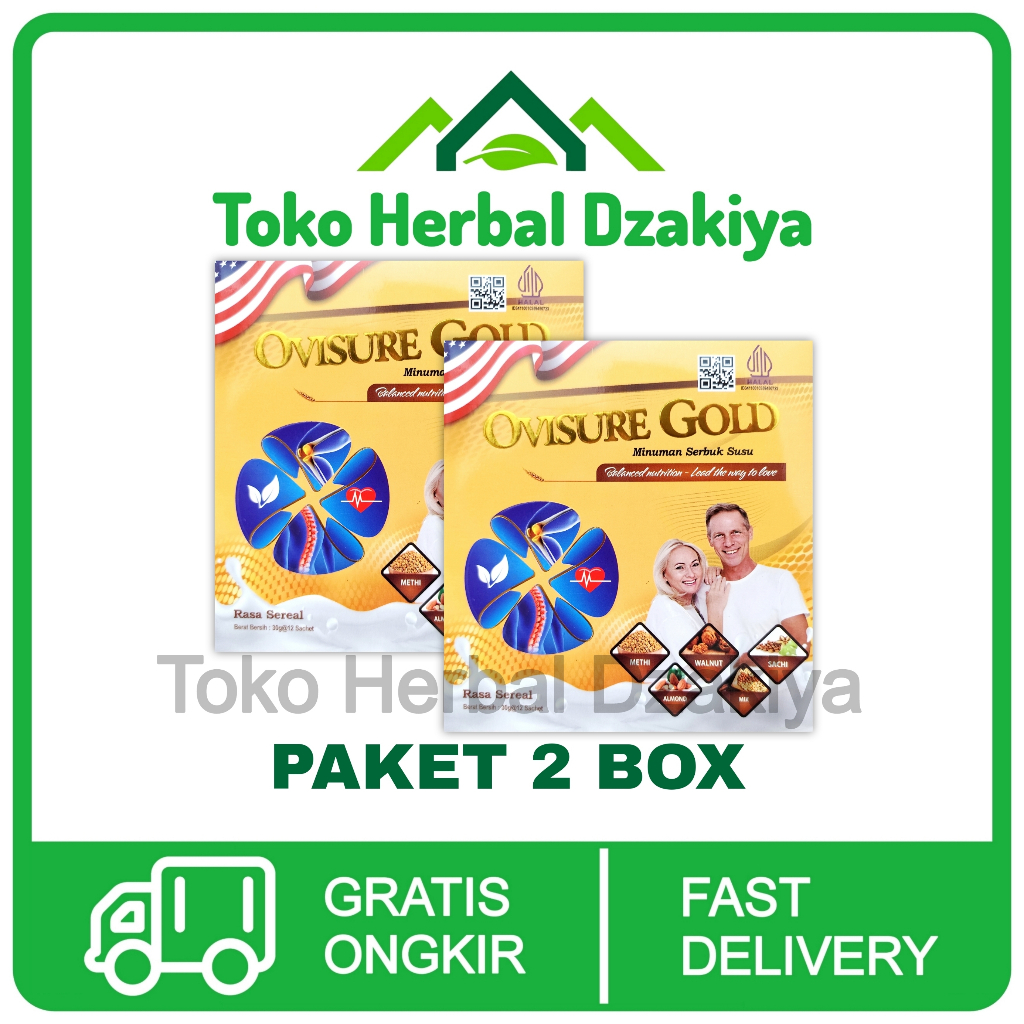 

2 Box Ovisure Gold Susu Obat Vitamin Tulang Dan Sendi Syaraf Kejepit Keram Original Asli USA