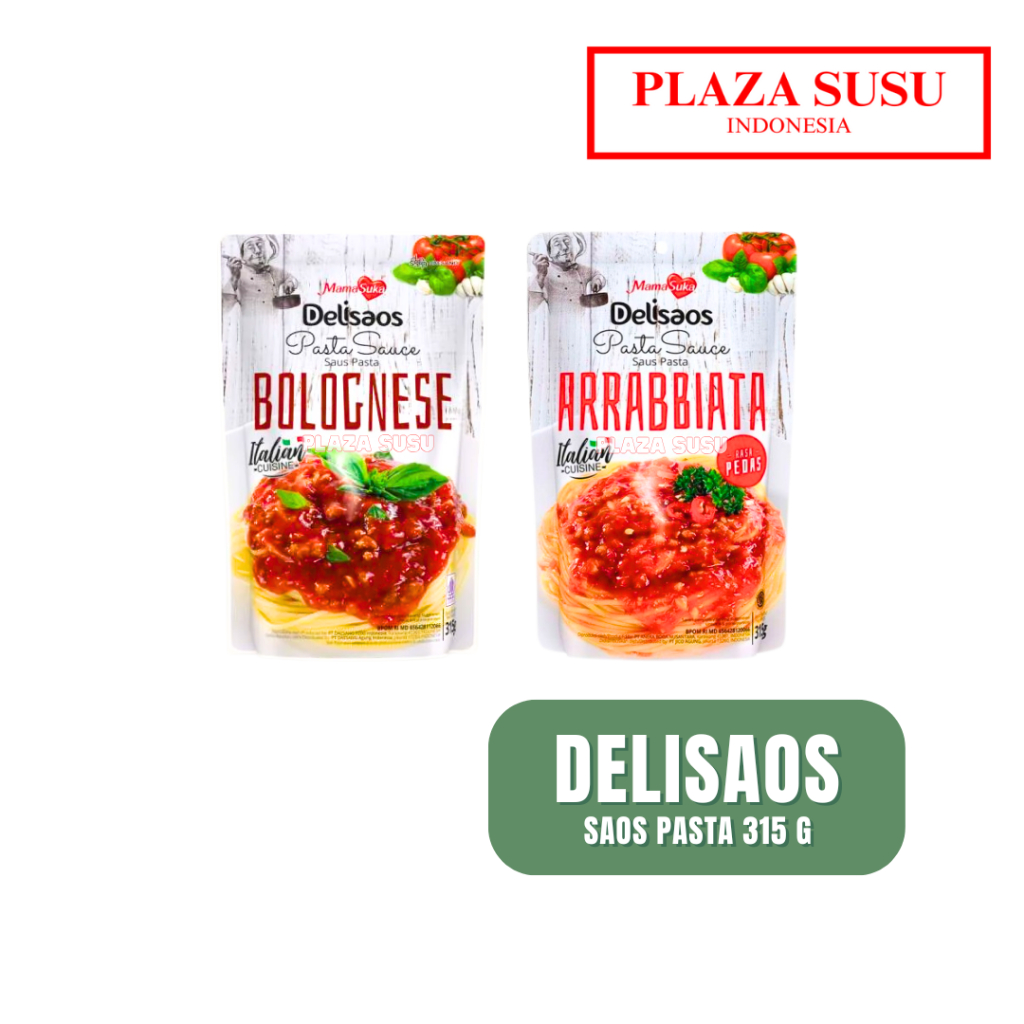 

SAUS PASTA MAMASUKA DELISOAS SAUCE BOLOGNESE SPAGHETTI ARRABIATA 315G