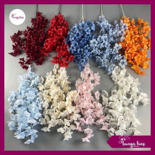Bunga Cherry Blossom Artificial Tangkai Panjang / Bunga Sakura Palsu Kain Tahan Lama (NK-121)