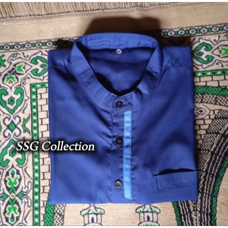 koko dewasa size M lengan pendek/baju koko dewasa/koko pria lengan pendek/koko warna navy