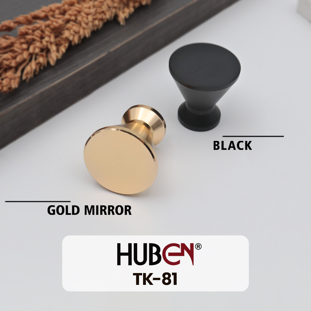 Handle Lemari, Knob Hitam, Knob gold, Tarikan knob Laci Lemari Huben TK-81, TK-82,TK-83-TK-84 Hitam 