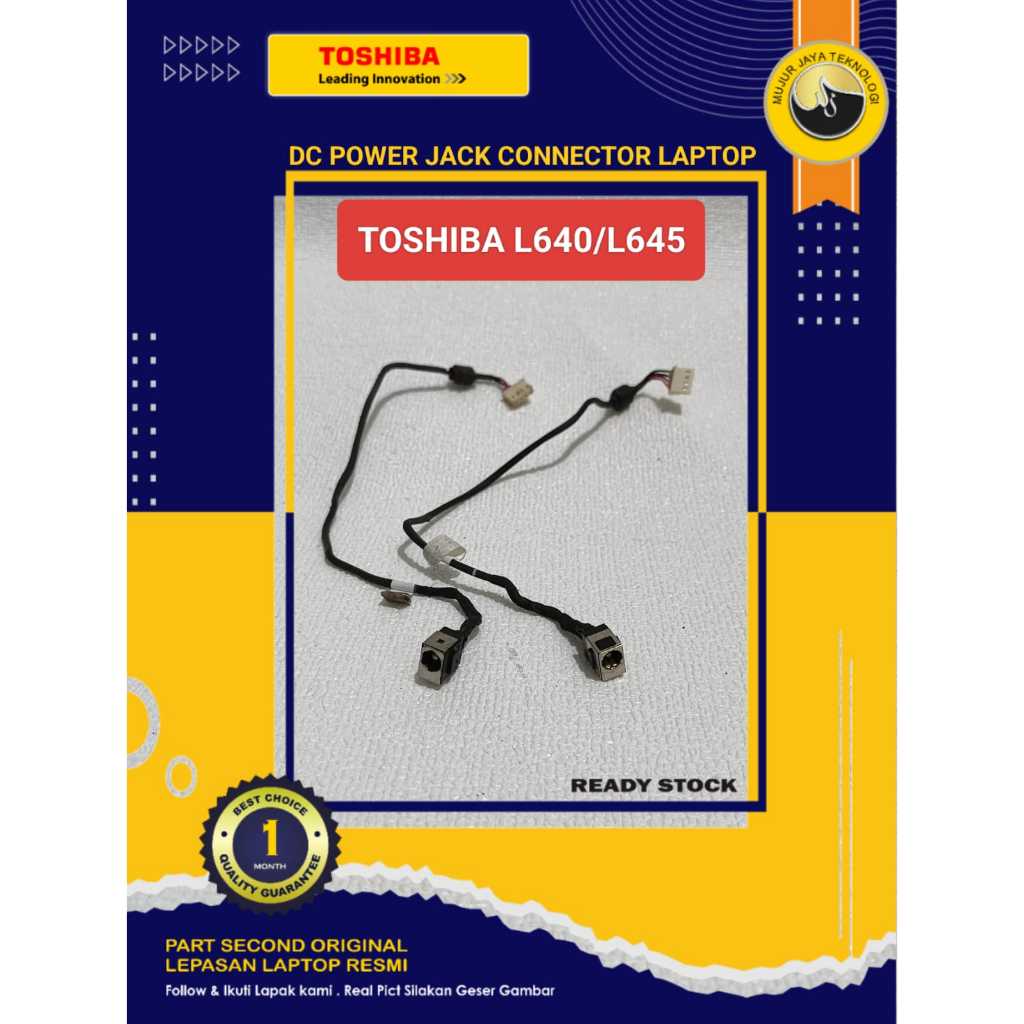 DC Power Jack Connector Konektor  Laptop Toshiba L745 L310 M300 L645 L640 L740 M800 Original Second