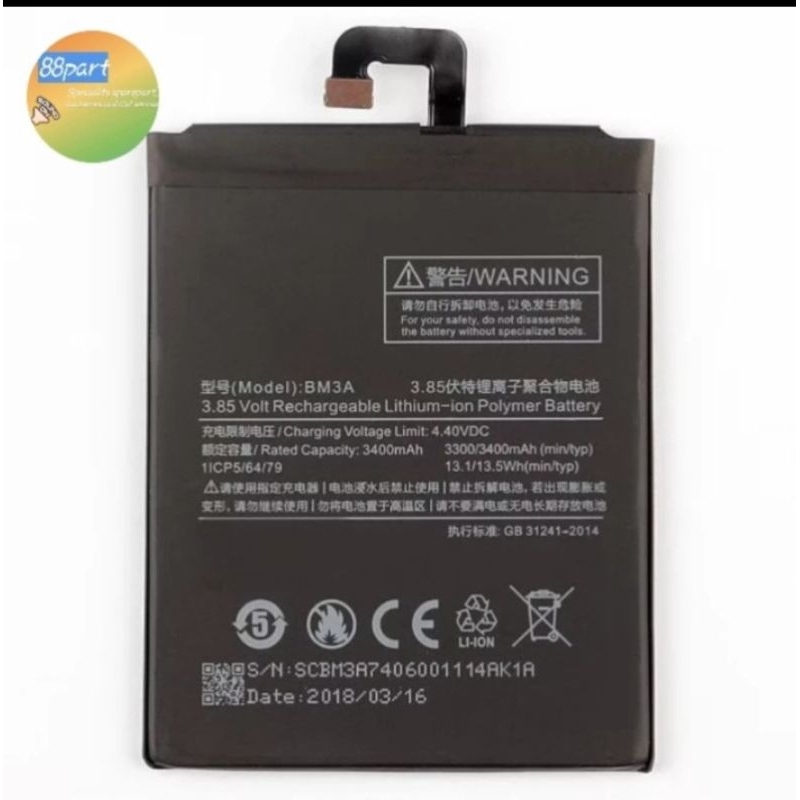 BATERAI REDMI MI NOTE 3