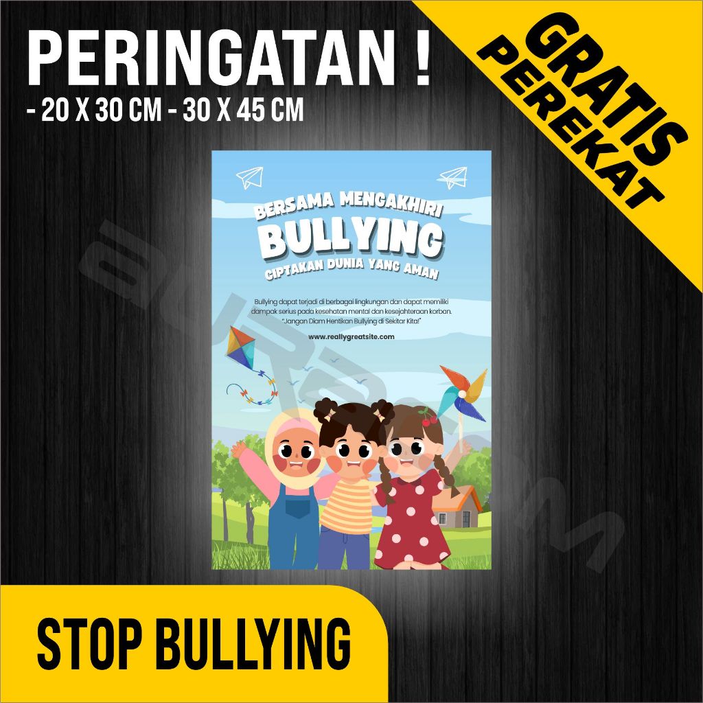 

PAPAN AKRILIK dan STIKER, STOP BULLYING, AKRILIK CUSTOM, TULISAN AKRILIK FREE DESAIN ( A 378 )