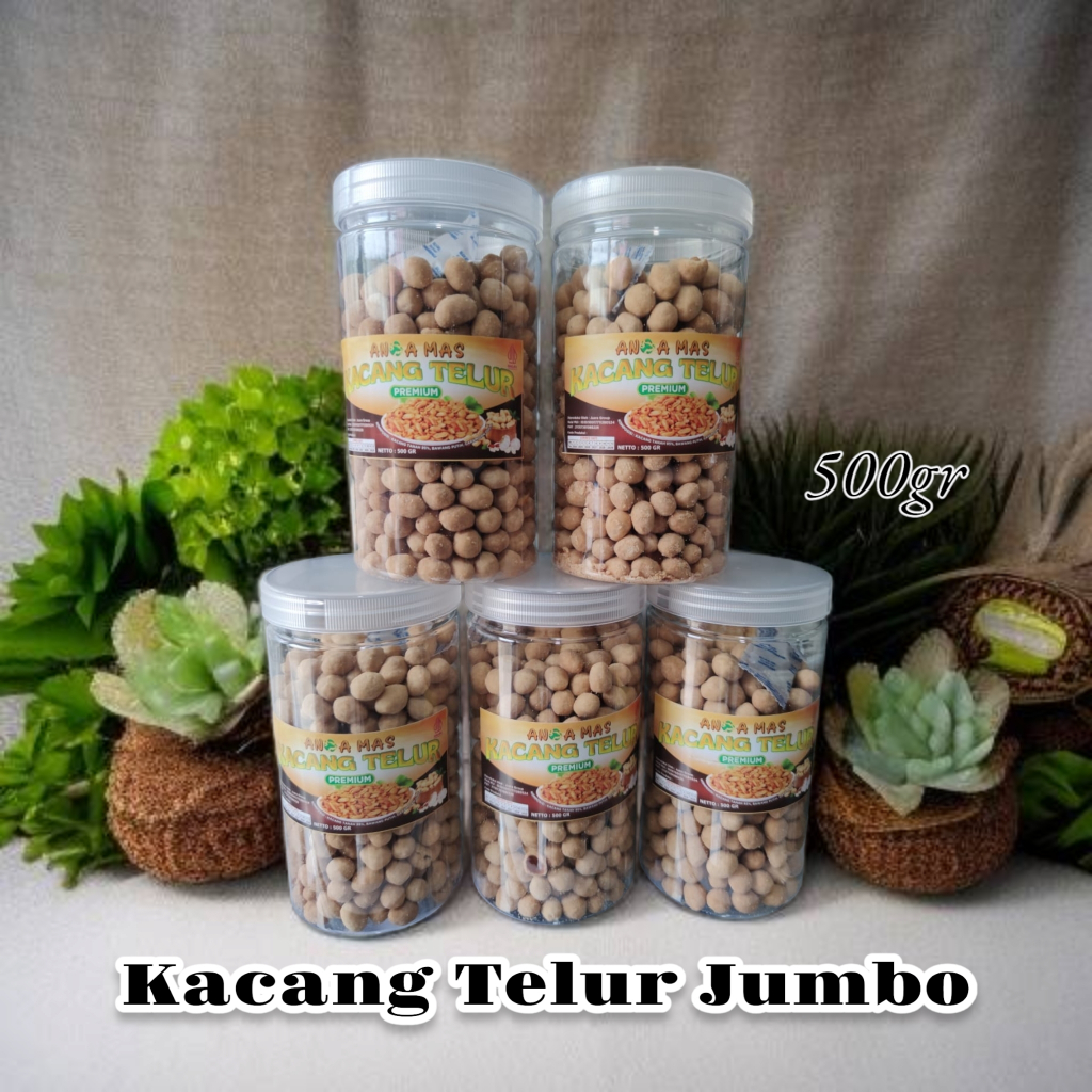 

kacang telur jumbo premium toples 500gr