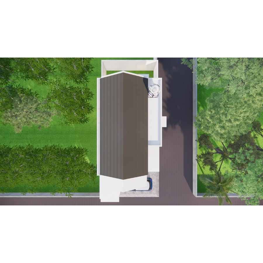 Design atap rumah 3D render