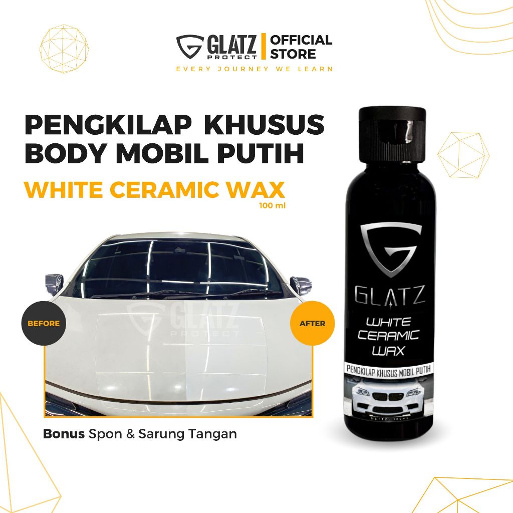 Pengkilap Body Mobil Putih GLATZ White Ceramic Wax
