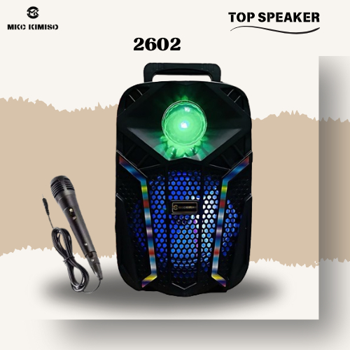 Speaker Bluetooth Kimiso 6.5 Inch QS-2602 Free Mic Karaoke