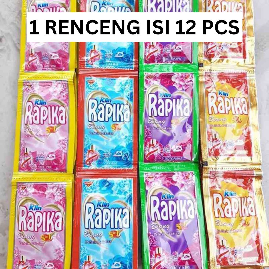 (1 RENCENG ISI 12 PCS) Rapika 500an Biang Sachet 5 in 1 Sachet 500 an Wings Isi Gold Biru Luxury Pin