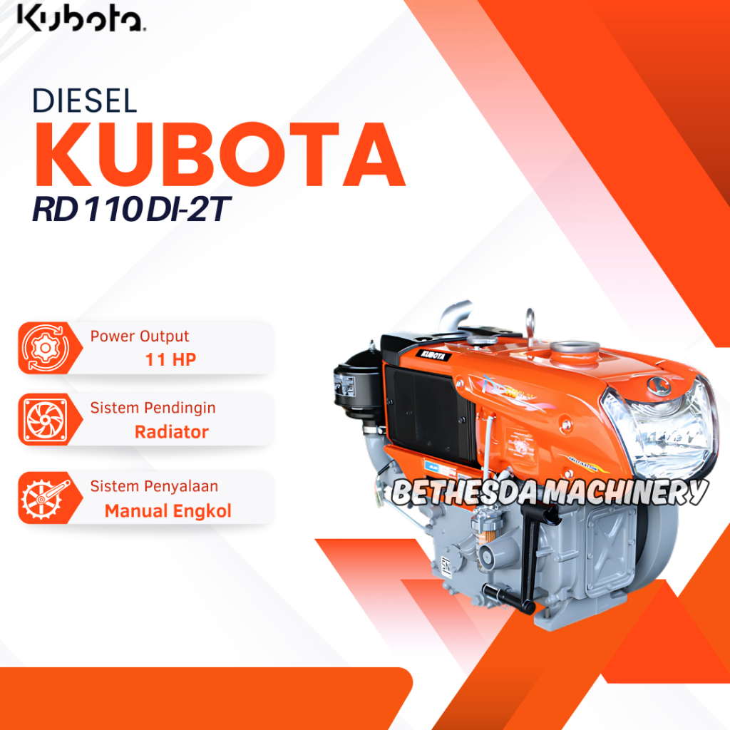 Mesin Diesel Kubota RD 110 DI-2T Radiator Lampu