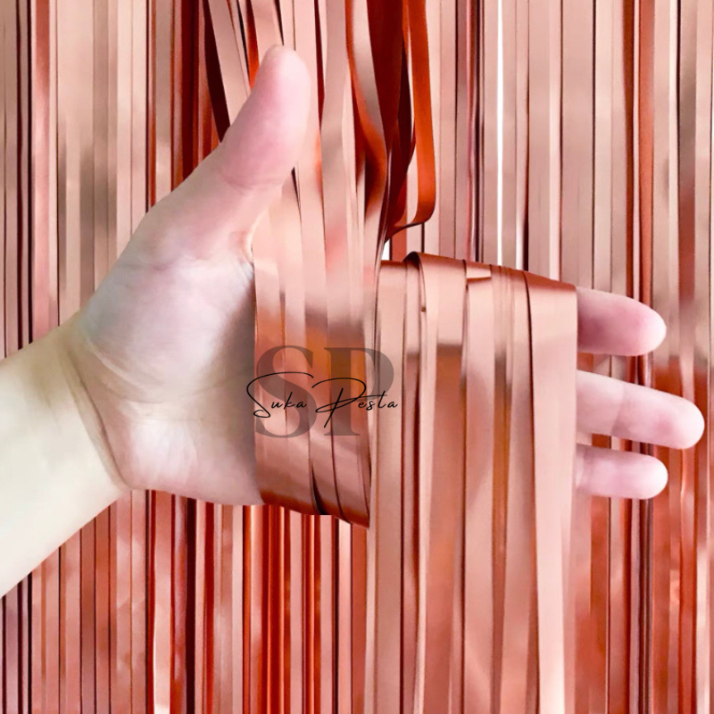 TIRAI RUMBAI DOFF ROSEGOLD / TIRAI ROSEGOLD / TIRAI RUMBAI PESTA / TIRAI RUMBAI FOIL DOFF / TIRAI FO