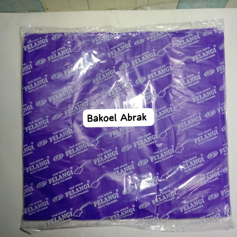 [1 Pack/ 40 lembar ] Kresek Pelangi, kresek ungu besar, plastik ukuran 40