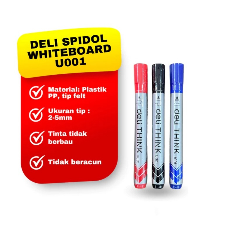 

SPIDOL WHITEBOARD DELI U001/ SPIDOL WHITEBOARD MURAH