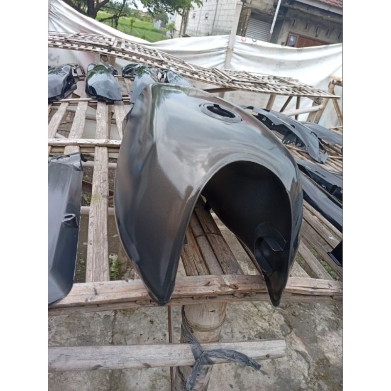 tangki set bodi win 100 warna abu grey custom body plus tangki honda win 100