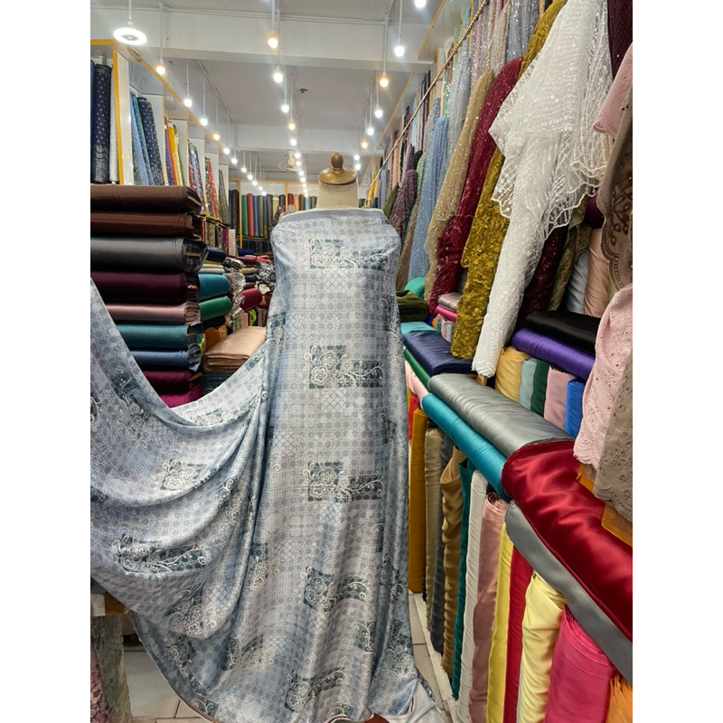 Kain Velvet Printing Motif Premium 100% Harga grosiran